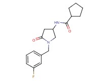 N-[1-(3-fluorobenzyl)-5-oxo-3-pyrrolidinyl]cyclopentanecarboxamide