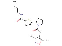 N-butyl-5-{1-[(3,5-dimethyl-4-isoxazolyl)acetyl]-2-pyrrolidinyl}-2-thiophenecarboxamide