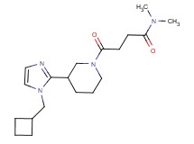 4-{3-[1-(cyclobutylmethyl)-1H-imidazol-2-yl]-1-piperidinyl}-N,N-dimethyl-4-oxobutanamide