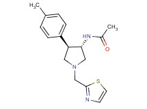 N-[(3S*,4R*)-4-(4-methylphenyl)-1-(1,3-thiazol-2-ylmethyl)pyrrolidin-3-yl]acetamide