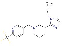 5-({3-[1-(cyclopropylmethyl)-1H-imidazol-2-yl]-1-piperidinyl}methyl)-2-(trifluoromethyl)pyridine