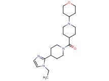 4-(1-ethyl-1H-imidazol-2-yl)-1-{[1-(tetrahydro-2H-pyran-4-yl)piperidin-4-yl]carbonyl}piperidine
