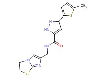 N-(2,3-dihydroimidazo[2,1-b][1,3]thiazol-6-ylmethyl)-3-(5-methyl-2-thienyl)-1H-pyrazole-5-carboxamide