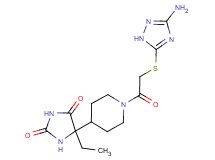 5-(1-{[(3-amino-1H-1,2,4-triazol-5-yl)thio]acetyl}piperidin-4-yl)-5-ethylimidazolidine-2,4-dione