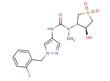 N'-[1-(2-fluorobenzyl)-1H-pyrazol-4-yl]-N-[(3S*,4S*)-4-hydroxy-1,1-dioxidotetrahydro-3-thienyl]-N-methylurea