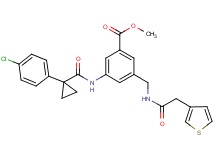 methyl 3-({[1-(4-chlorophenyl)cyclopropyl]carbonyl}amino)-5-{[(3-thienylacetyl)amino]methyl}benzoate