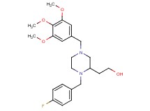 2-[1-(4-fluorobenzyl)-4-(3,4,5-trimethoxybenzyl)-2-piperazinyl]ethanol