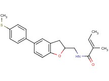 (2E)-2-methyl-N-({5-[4-(methylthio)phenyl]-2,3-dihydro-1-benzofuran-2-yl}methyl)-2-butenamide