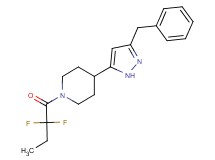 4-(3-benzyl-1H-pyrazol-5-yl)-1-(2,2-difluorobutanoyl)piperidine