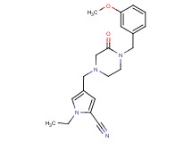 1-ethyl-4-{[4-(3-methoxybenzyl)-3-oxo-1-piperazinyl]methyl}-1H-pyrrole-2-carbonitrile