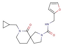 7-(cyclopropylmethyl)-N-(2-furylmethyl)-6-oxo-2,7-diazaspiro[4.5]decane-2-carboxamide