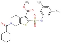 methyl 6-(cyclohexylcarbonyl)-2-{[(3,5-dimethylphenyl)amino]sulfonyl}-4,5,6,7-tetrahydrothieno[2,3-c]pyridine-3-carboxylate