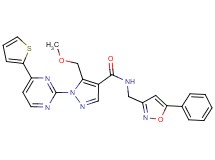 5-(methoxymethyl)-N-[(5-phenyl-3-isoxazolyl)methyl]-1-[4-(2-thienyl)-2-pyrimidinyl]-1H-pyrazole-4-carboxamide