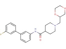1-(1,4-dioxan-2-ylmethyl)-N-(3'-fluorobiphenyl-3-yl)piperidine-4-carboxamide