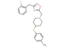 1-{[3-(2-fluorobenzyl)-1,2,4-oxadiazol-5-yl]methyl}-4-[(4-methylphenyl)thio]piperidine