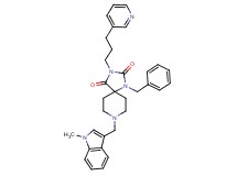 1-benzyl-8-[(1-methyl-1H-indol-3-yl)methyl]-3-[3-(3-pyridinyl)propyl]-1,3,8-triazaspiro[4.5]decane-2,4-dione