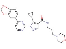 1-[4-(1,3-benzodioxol-5-yl)-2-pyrimidinyl]-5-cyclopropyl-N-[3-(4-morpholinyl)propyl]-1H-pyrazole-4-carboxamide