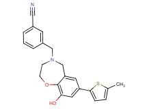 3-{[9-hydroxy-7-(5-methyl-2-thienyl)-2,3-dihydro-1,4-benzoxazepin-4(5H)-yl]methyl}benzonitrile