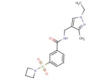 3-(azetidin-1-ylsulfonyl)-N-[(1-ethyl-3-methyl-1H-pyrazol-4-yl)methyl]benzamide