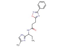 N-[1-(4-methyl-1H-imidazol-2-yl)propyl]-3-(3-phenyl-1,2,4-oxadiazol-5-yl)propanamide