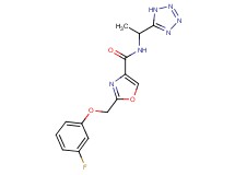 2-[(3-fluorophenoxy)methyl]-N-[1-(1H-tetrazol-5-yl)ethyl]-1,3-oxazole-4-carboxamide