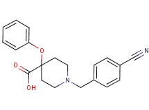 1-(4-cyanobenzyl)-4-phenoxypiperidine-4-carboxylic acid