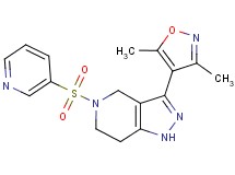 3-(3,5-dimethylisoxazol-4-yl)-5-(pyridin-3-ylsulfonyl)-4,5,6,7-tetrahydro-1H-pyrazolo[4,3-c]pyridine