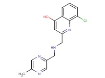 8-chloro-2-({[(5-methylpyrazin-2-yl)methyl]amino}methyl)quinolin-4-ol