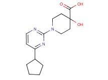 1-(4-cyclopentylpyrimidin-2-yl)-4-hydroxypiperidine-4-carboxylic acid