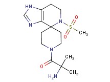 {1,1-dimethyl-2-[5-(methylsulfonyl)-1,5,6,7-tetrahydro-1'H-spiro[imidazo[4,5-c]pyridine-4,4'-piperidin]-1'-yl]-2-oxoethyl}amine dihydrochloride