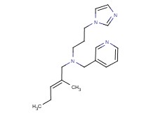 (2E)-N-[3-(1H-imidazol-1-yl)propyl]-2-methyl-N-(pyridin-3-ylmethyl)pent-2-en-1-amine