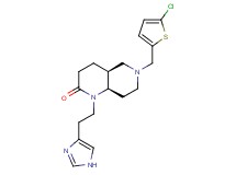 (4aS*,8aR*)-6-[(5-chloro-2-thienyl)methyl]-1-[2-(1H-imidazol-4-yl)ethyl]octahydro-1,6-naphthyridin-2(1H)-one
