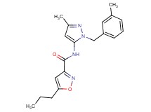 N-[3-methyl-1-(3-methylbenzyl)-1H-pyrazol-5-yl]-5-propylisoxazole-3-carboxamide
