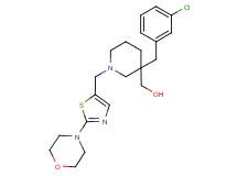 (3-(3-chlorobenzyl)-1-{[2-(4-morpholinyl)-1,3-thiazol-5-yl]methyl}-3-piperidinyl)methanol