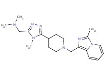 N,N-dimethyl-1-(4-methyl-5-{1-[(3-methylimidazo[1,5-a]pyridin-1-yl)methyl]piperidin-4-yl}-4H-1,2,4-triazol-3-yl)methanamine