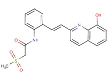 N-{2-[(E)-2-(8-hydroxyquinolin-2-yl)vinyl]phenyl}-2-(methylsulfonyl)acetamide