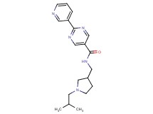 N-[(1-isobutylpyrrolidin-3-yl)methyl]-2-pyridin-3-ylpyrimidine-5-carboxamide