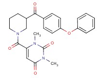 1,3-dimethyl-6-{[3-(4-phenoxybenzoyl)-1-piperidinyl]carbonyl}-2,4(1H,3H)-pyrimidinedione