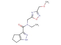 N-ethyl-N-{[3-(methoxymethyl)-1,2,4-oxadiazol-5-yl]methyl}-1,4,5,6-tetrahydrocyclopenta[c]pyrazole-3-carboxamide