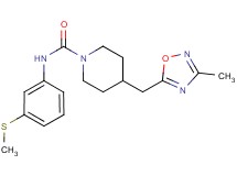 4-[(3-methyl-1,2,4-oxadiazol-5-yl)methyl]-N-[3-(methylthio)phenyl]piperidine-1-carboxamide