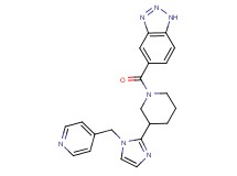 5-({3-[1-(pyridin-4-ylmethyl)-1H-imidazol-2-yl]piperidin-1-yl}carbonyl)-1H-1,2,3-benzotriazole