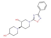 (3'R*,4'R*)-1'-(3-phenyl-1,2,4-oxadiazol-5-yl)-1,4'-bipiperidine-3',4-diol