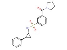 N-[(1R*,2S*)-2-phenylcyclopropyl]-3-(pyrrolidin-1-ylcarbonyl)benzenesulfonamide