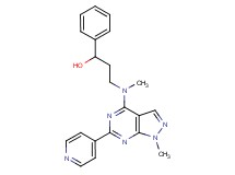 3-[methyl(1-methyl-6-pyridin-4-yl-1H-pyrazolo[3,4-d]pyrimidin-4-yl)amino]-1-phenylpropan-1-ol