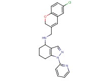 N-[(6-chloro-2H-chromen-3-yl)methyl]-1-(2-pyridinyl)-4,5,6,7-tetrahydro-1H-indazol-4-amine
