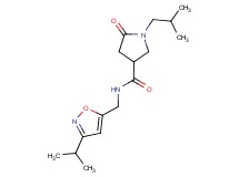 1-isobutyl-N-[(3-isopropylisoxazol-5-yl)methyl]-5-oxopyrrolidine-3-carboxamide