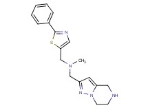 N-methyl-1-(2-phenyl-1,3-thiazol-5-yl)-N-(4,5,6,7-tetrahydropyrazolo[1,5-a]pyrazin-2-ylmethyl)methanamine dihydrochloride