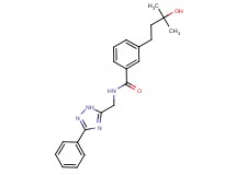 3-(3-hydroxy-3-methylbutyl)-N-[(3-phenyl-1H-1,2,4-triazol-5-yl)methyl]benzamide