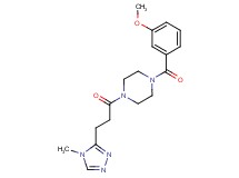1-(3-methoxybenzoyl)-4-[3-(4-methyl-4H-1,2,4-triazol-3-yl)propanoyl]piperazine