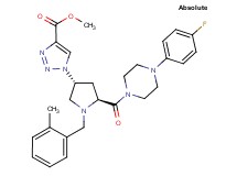 methyl 1-[(3R,5S)-5-{[4-(4-fluorophenyl)-1-piperazinyl]carbonyl}-1-(2-methylbenzyl)-3-pyrrolidinyl]-1H-1,2,3-triazole-4-carboxylate